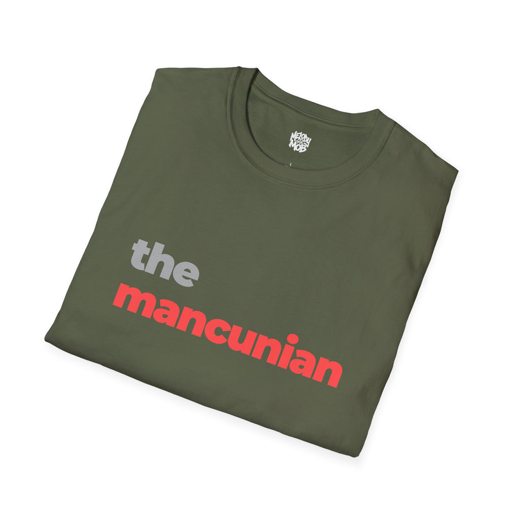 The Mancunian T-Shirt | Grey & Red Slogan Tee | Melody Mob Sammi Dae Cartyr Unisex Softstyle Gift