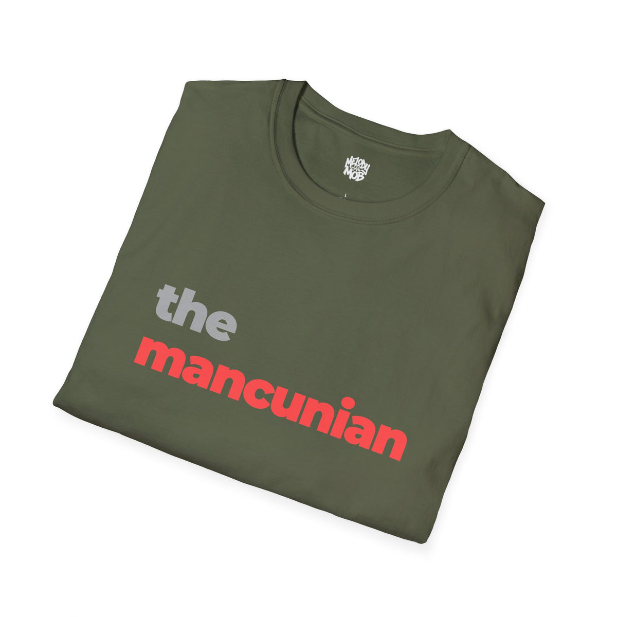 The Mancunian T-Shirt | Grey & Red Slogan Tee | Melody Mob Sammi Dae Cartyr Unisex Softstyle Gift