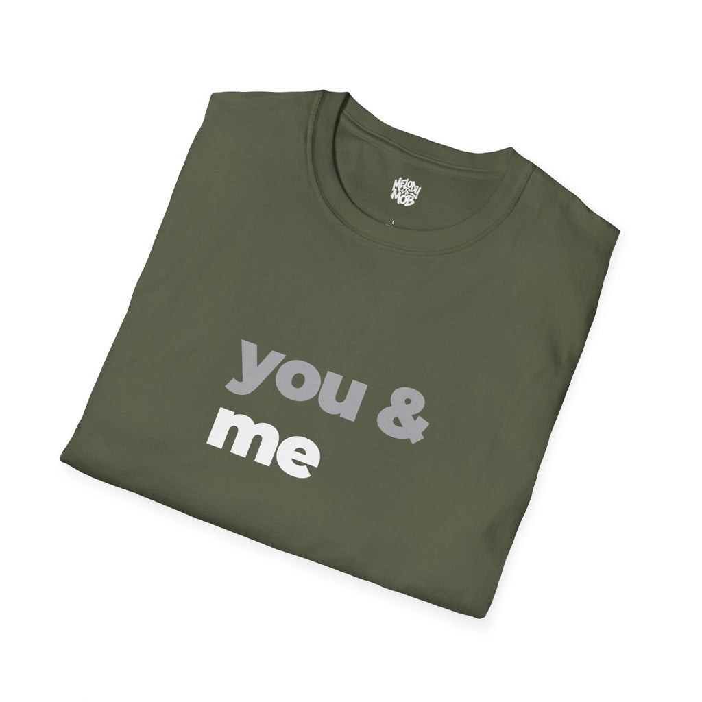 You & Me T-Shirt | Grey & Black Slogan Tee | Melody Mob Sammi Dae Piper Unisex Softstyle Gift