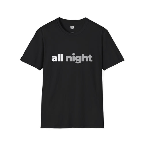 All Night T-Shirt | Melody Mob Sammi Dae Song Tee | Unisex Softstyle Music Lover Gift