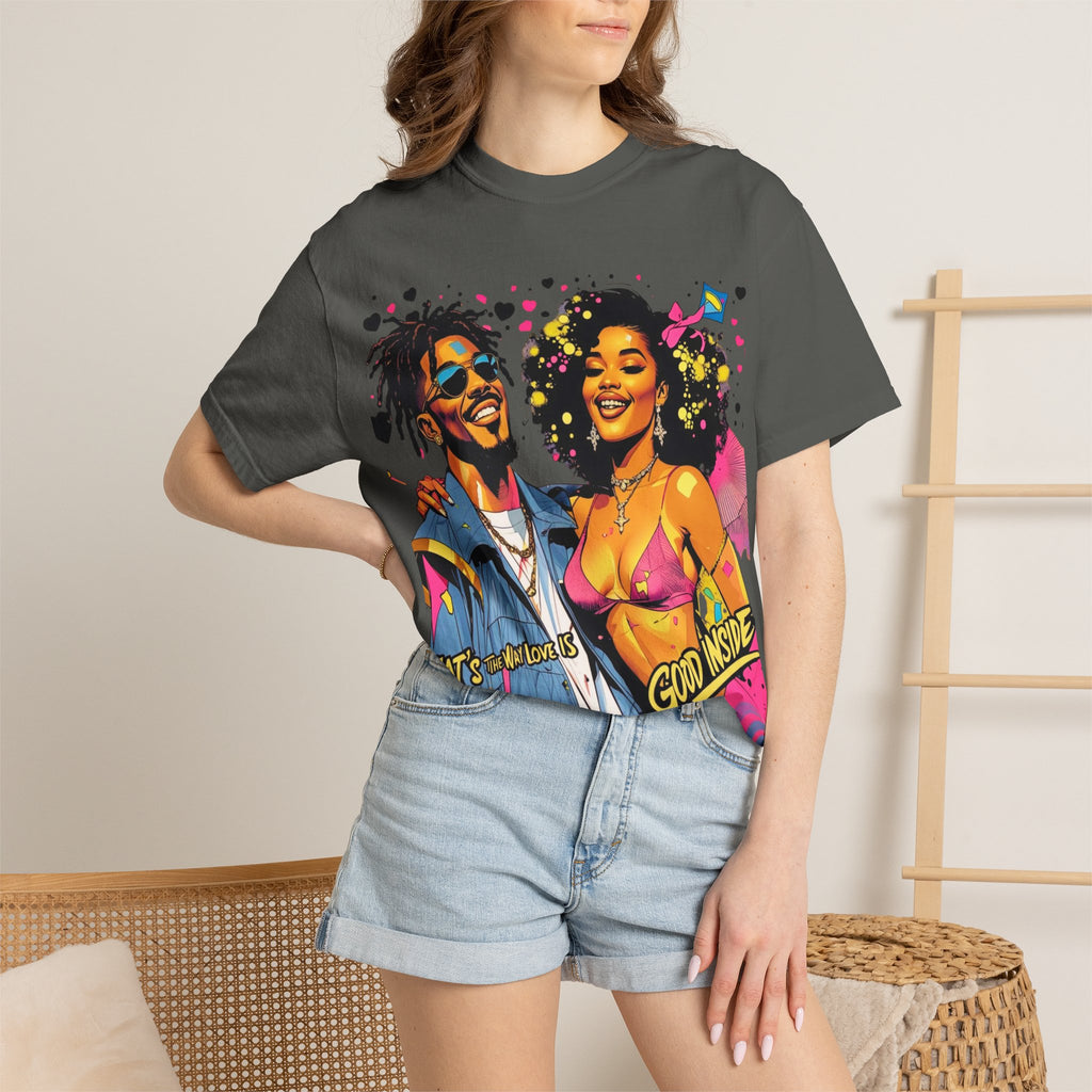 Retro Funk Couple T-Shirt — “Good Inside” Graphic Tee