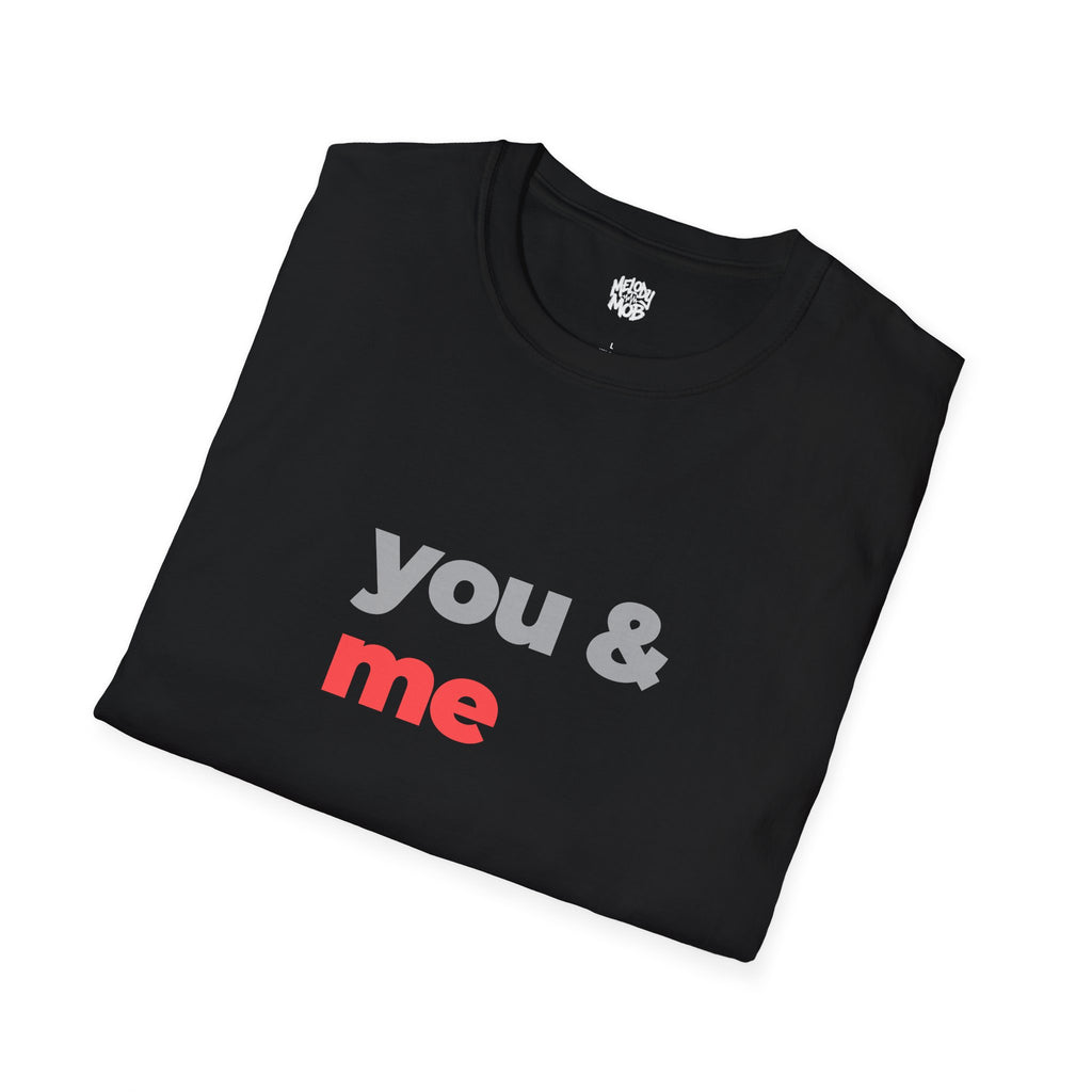 You & Me T-Shirt | Grey & Red Slogan Tee | Melody Mob Sammi Dae Piper Unisex Softstyle Gift