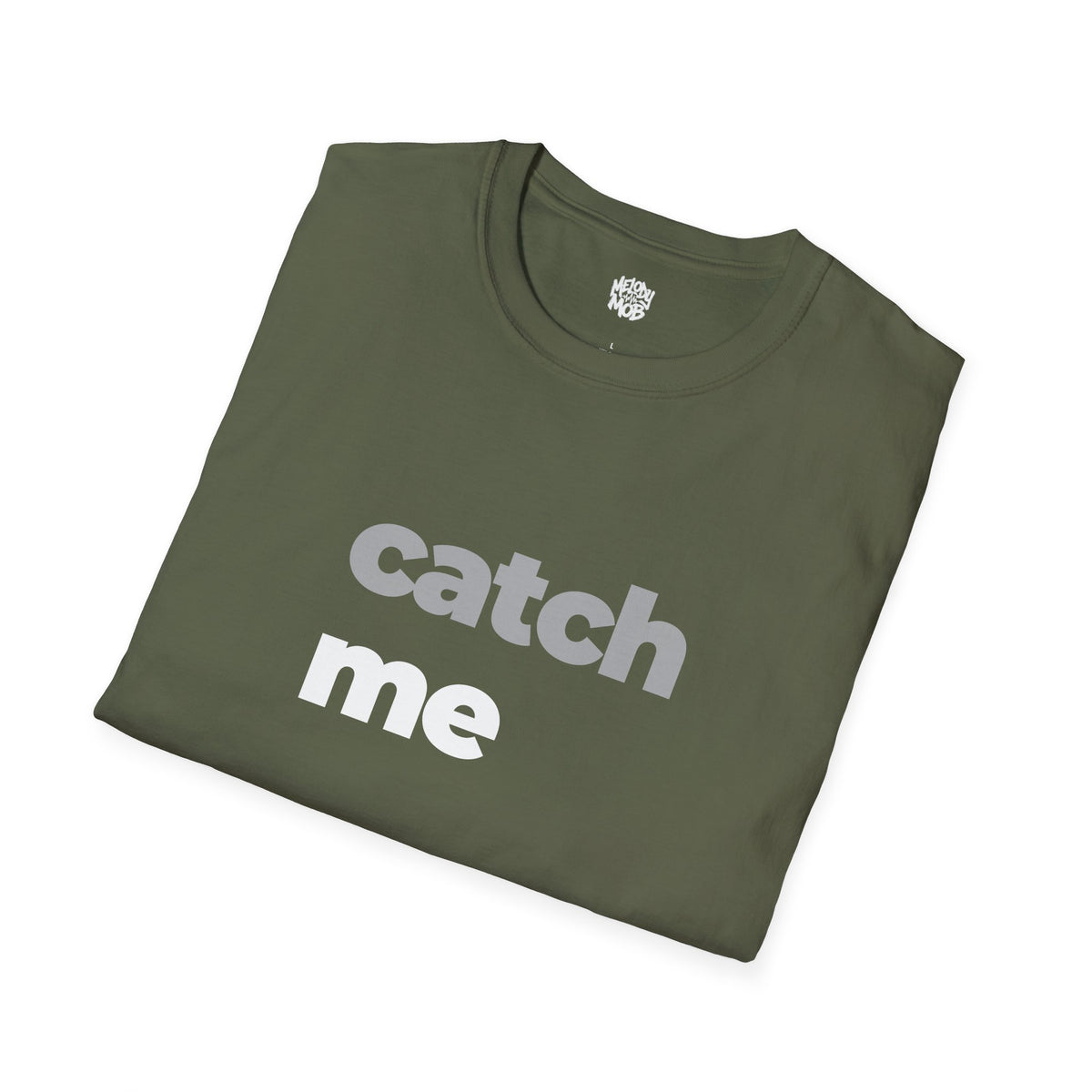 Catch Me T-Shirt | Grey & Black Slogan Tee | Melody Mob Sammi Dae Unisex Softstyle Gift