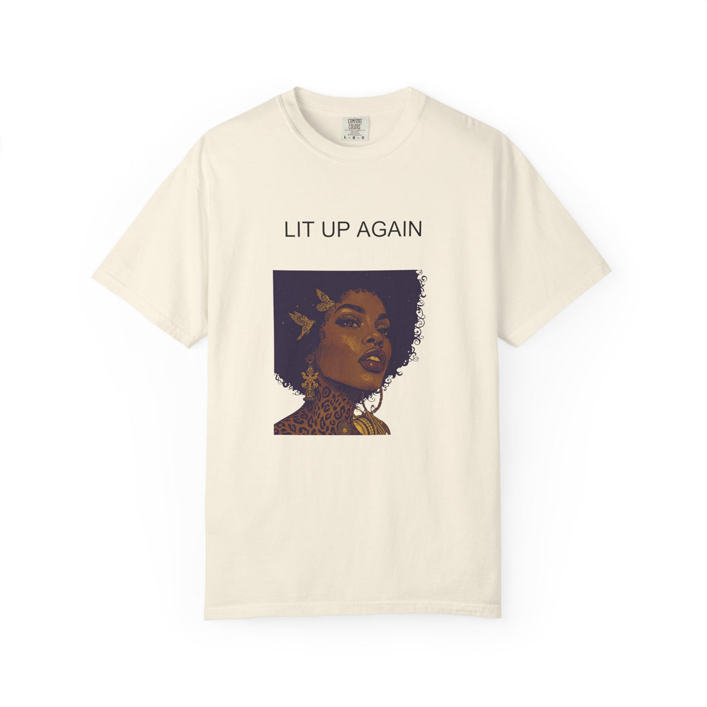 Thea "Lit Up Again" Garment-Dyed T-Shirt | One True Love (In My DM)