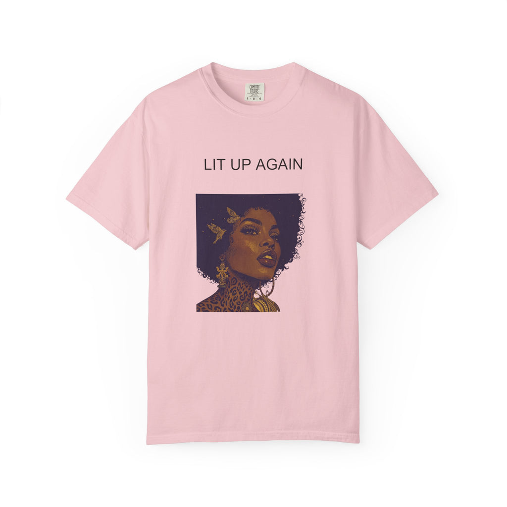 Thea "Lit Up Again" Garment-Dyed T-Shirt | One True Love (In My DM)