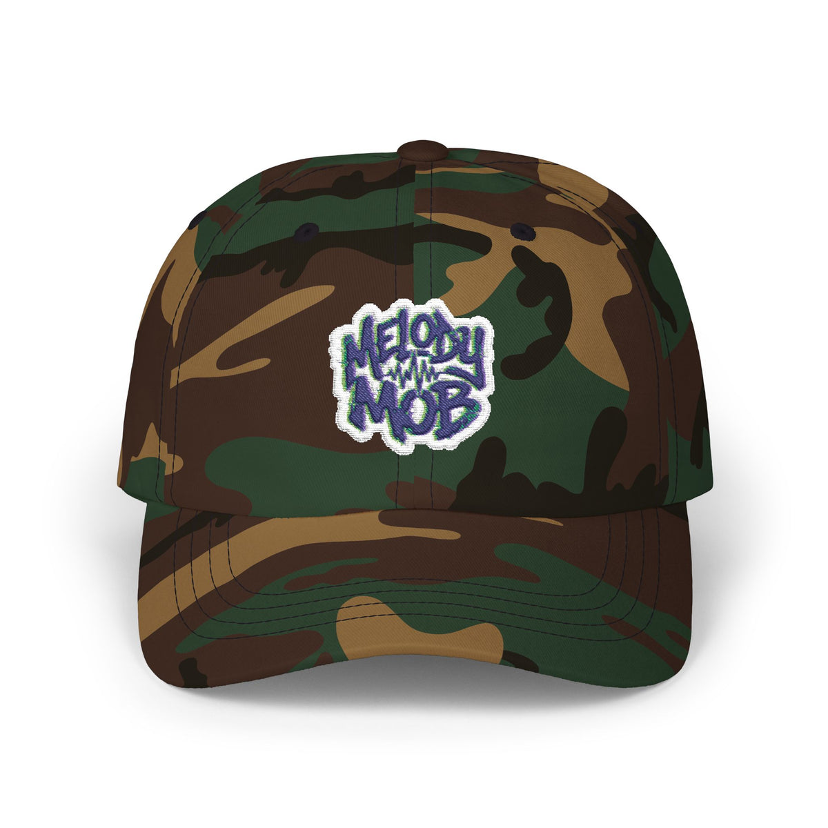 Classic Dad Cap - "Melody Mob" Embroidered Cotton Baseball Hat