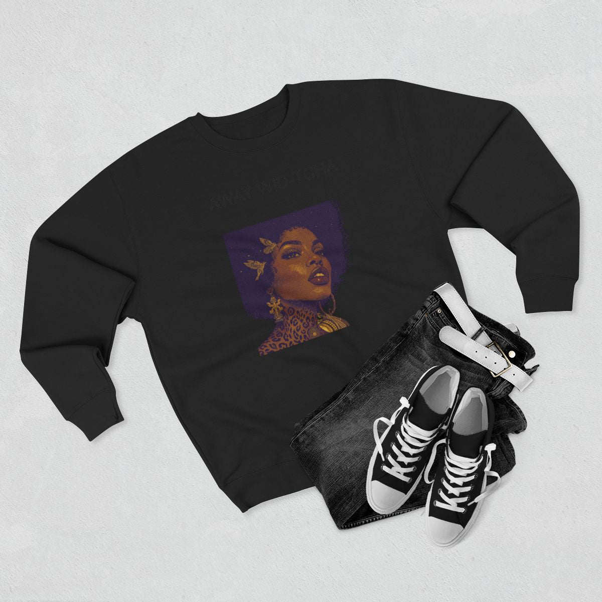 Thea One True Love / Away Wid-Cha Crewneck Sweatshirt