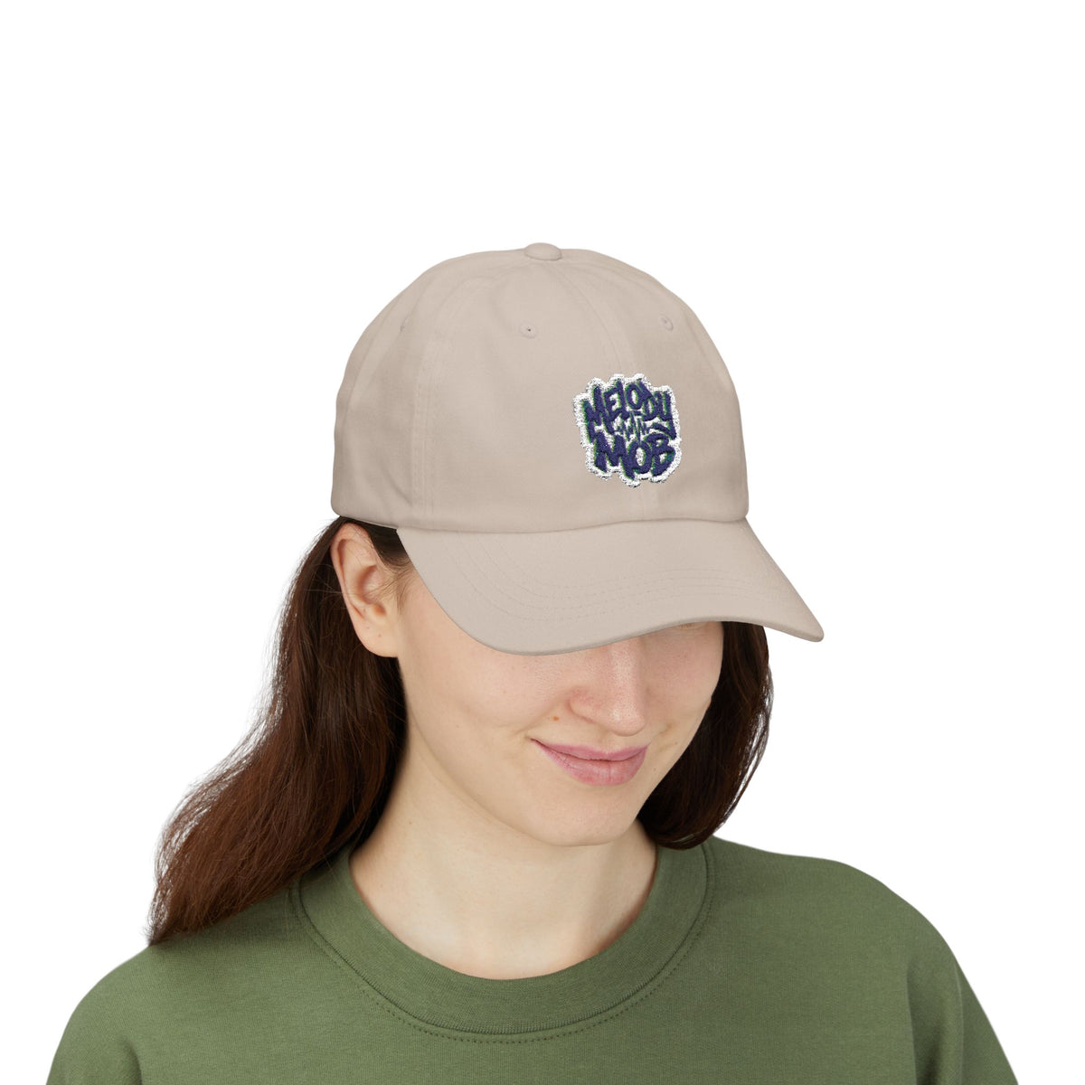 Classic Dad Cap - "Melody Mob" Embroidered Cotton Baseball Hat