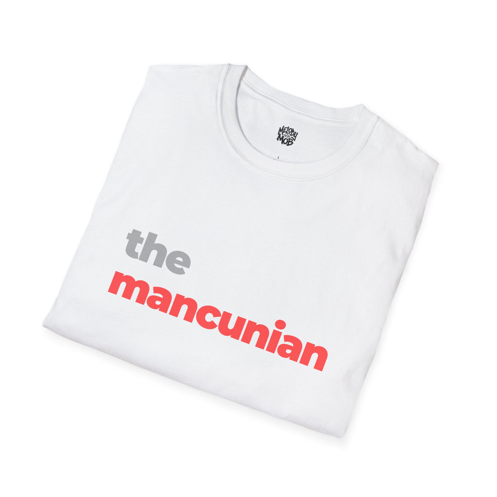 The Mancunian T-Shirt | Grey & Red Slogan Tee | Melody Mob Sammi Dae Cartyr Unisex Softstyle Gift