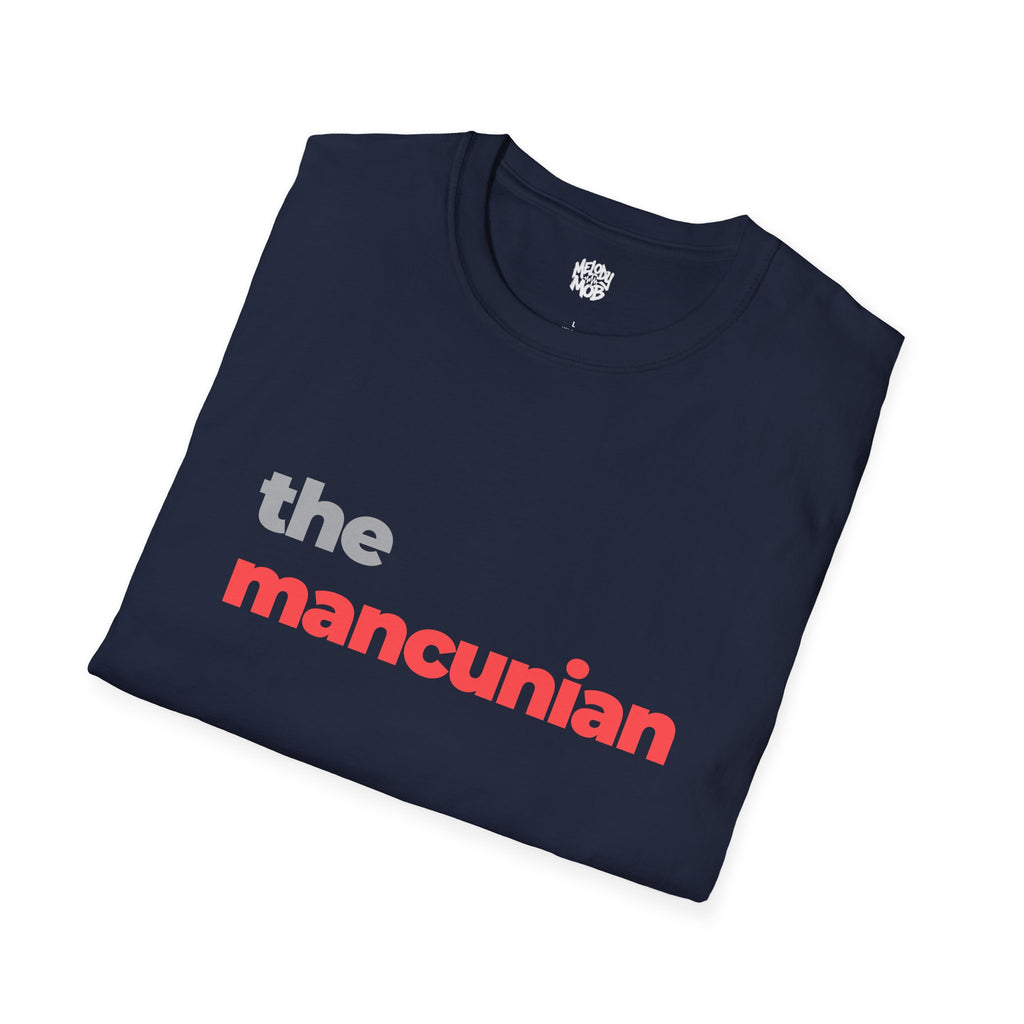 The Mancunian T-Shirt | Grey & Red Slogan Tee | Melody Mob Sammi Dae Cartyr Unisex Softstyle Gift