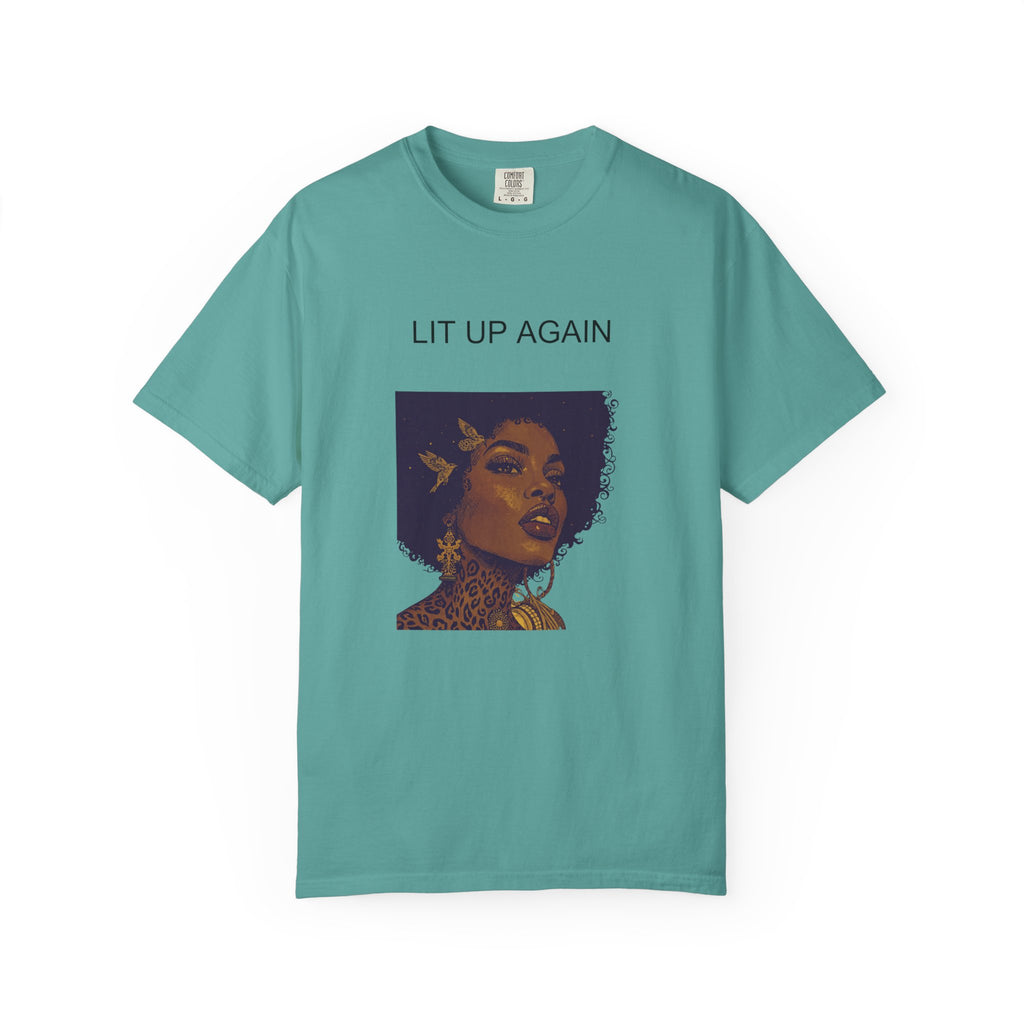 Thea "Lit Up Again" Garment-Dyed T-Shirt | One True Love (In My DM)
