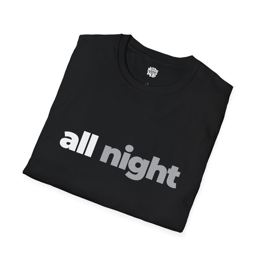 All Night T-Shirt | Melody Mob Sammi Dae Song Tee | Unisex Softstyle Music Lover Gift