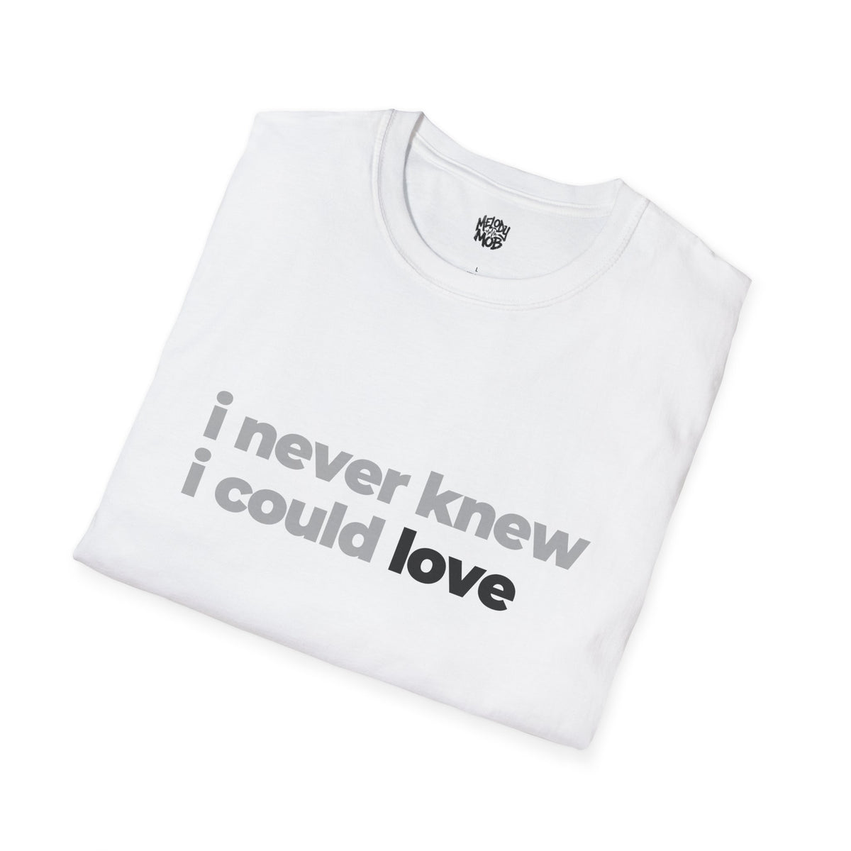 I Never Knew I Could Love Romantic Slogan T-Shirt | Unisex Love Quote Tee