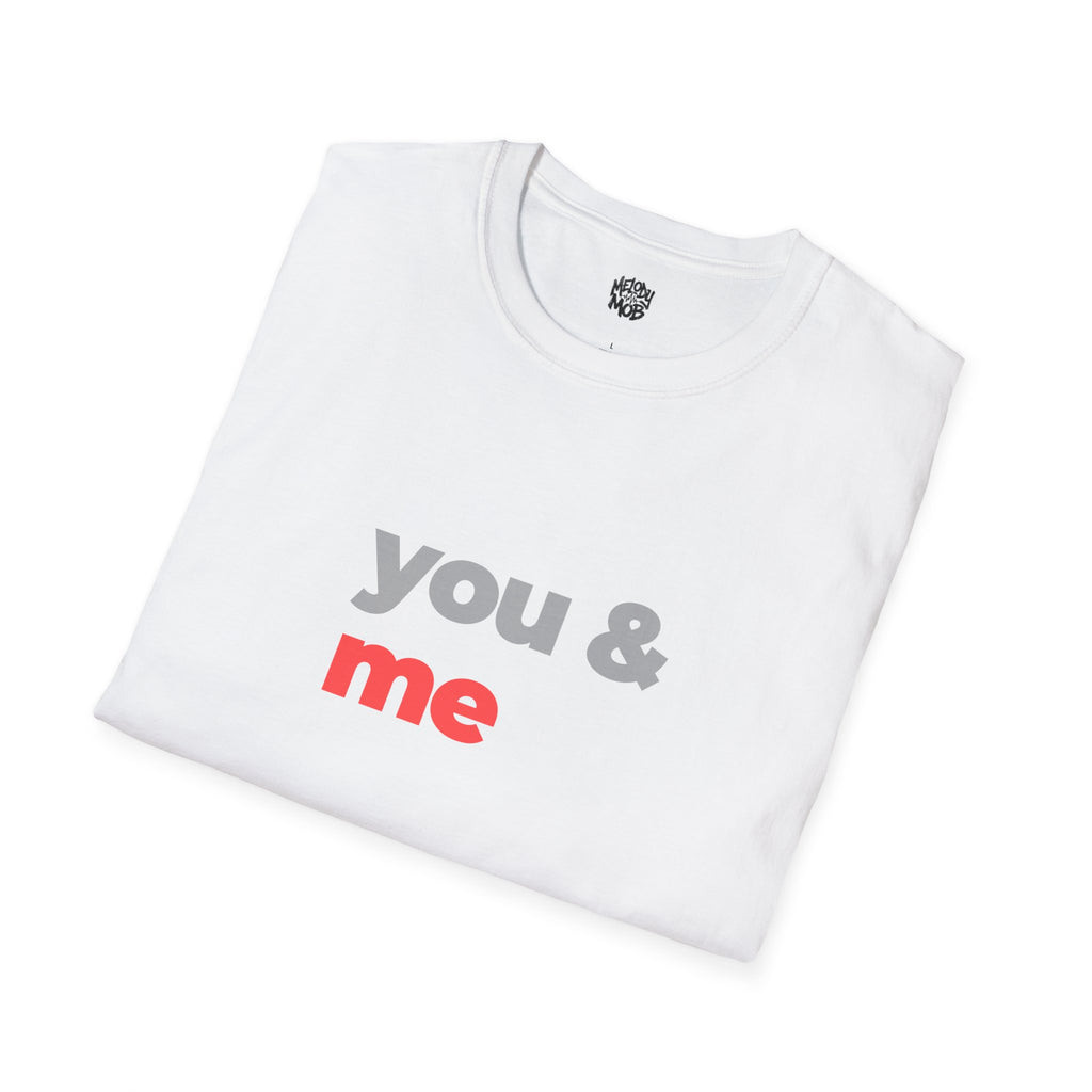 You & Me T-Shirt | Grey & Red Slogan Tee | Melody Mob Sammi Dae Piper Unisex Softstyle Gift