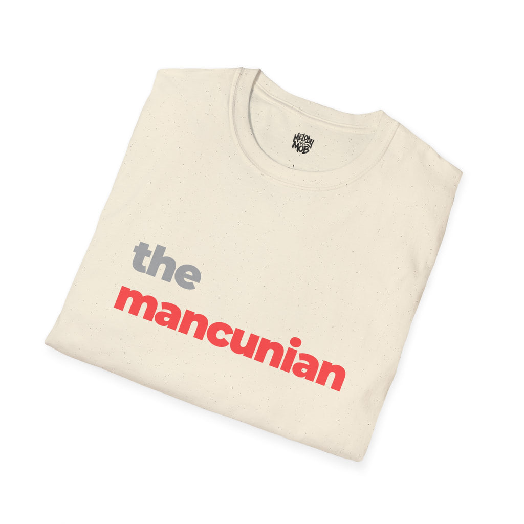 The Mancunian T-Shirt | Grey & Red Slogan Tee | Melody Mob Sammi Dae Cartyr Unisex Softstyle Gift