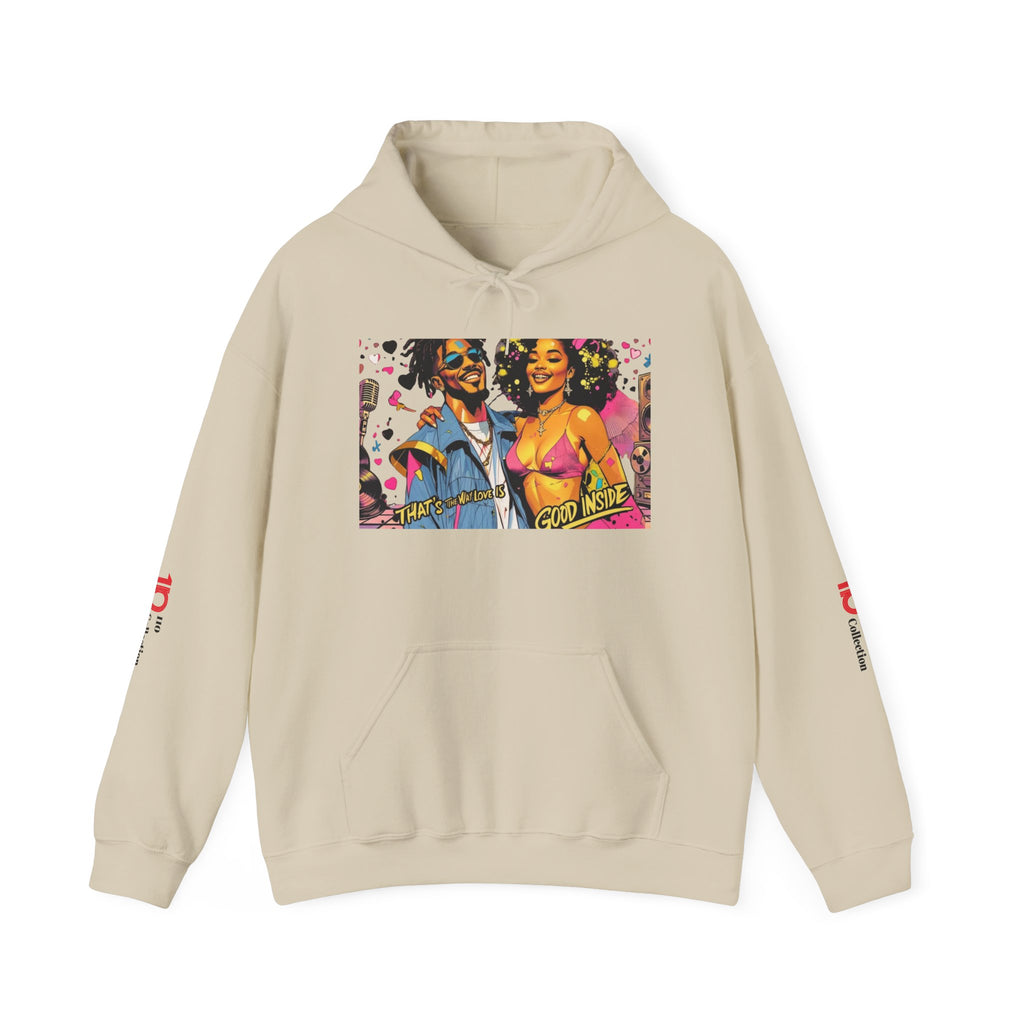 Hoodie - Afro Pop Couple Graphic Pullover (Colorful Retro Comic Art)