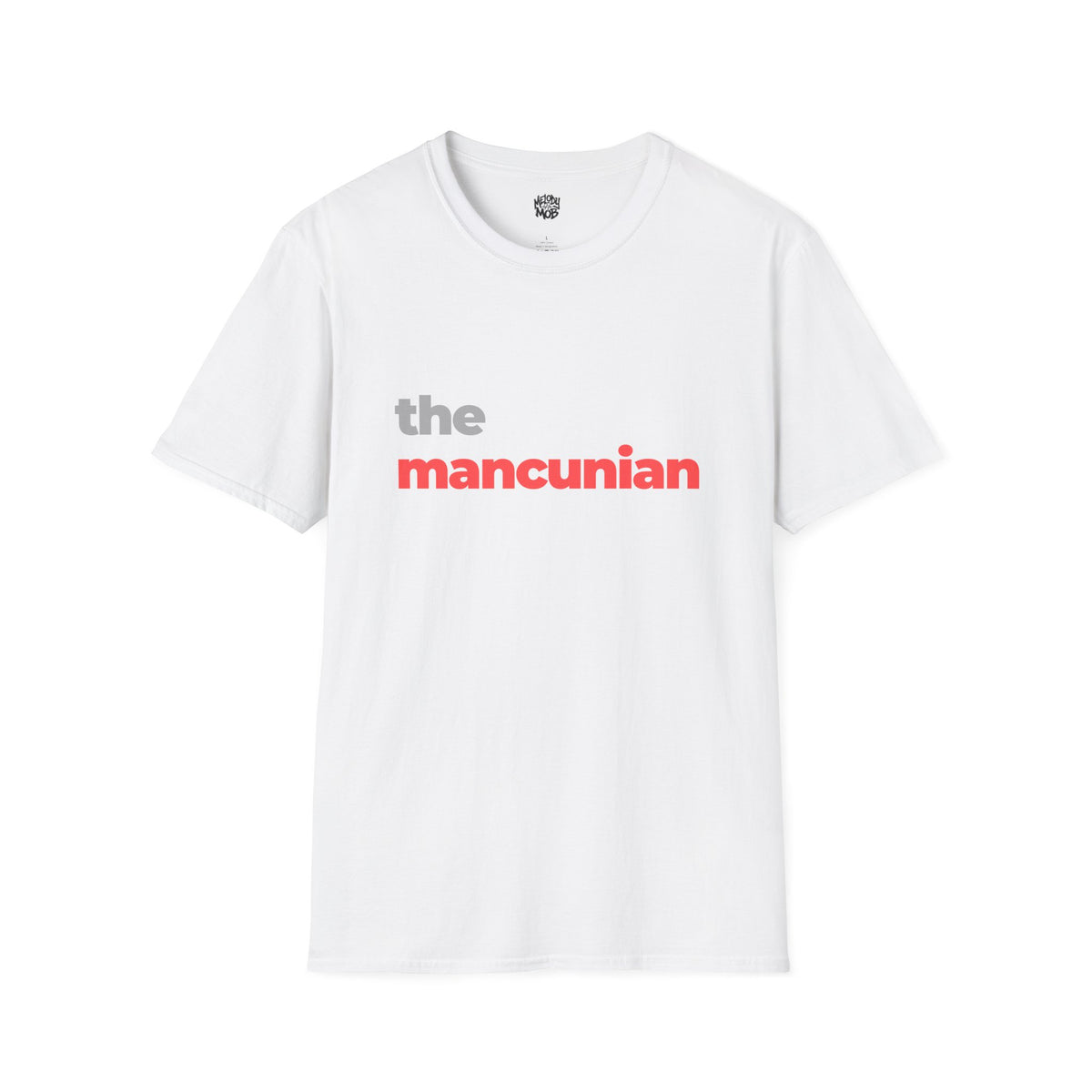The Mancunian T-Shirt | Grey & Red Slogan Tee | Melody Mob Sammi Dae Cartyr Unisex Softstyle Gift