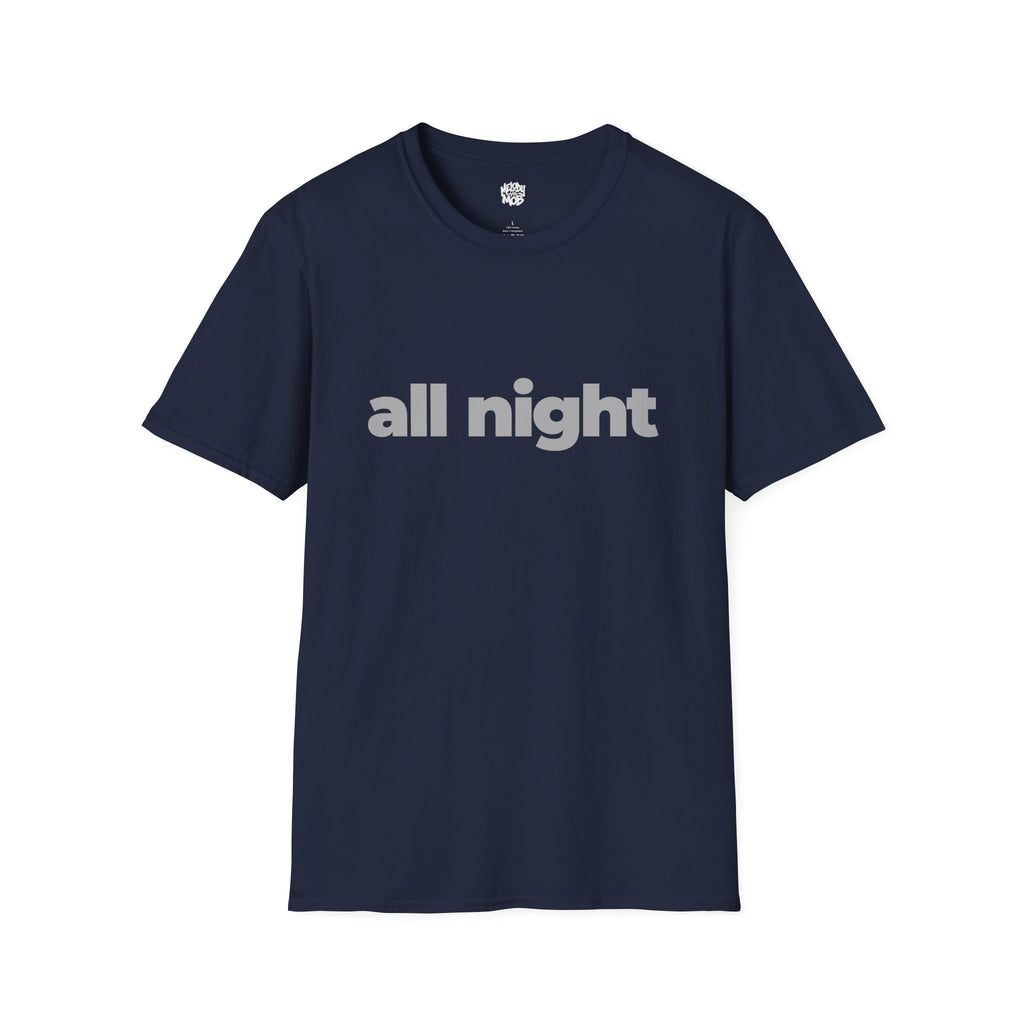 All Night T-Shirt | Melody Mob Sammi Dae Song Tee | Unisex Softstyle Music Lover Gift