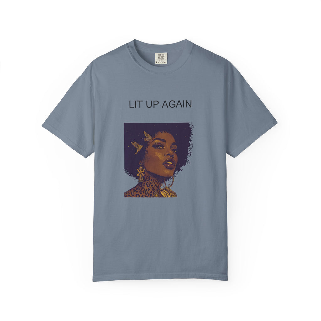 Thea "Lit Up Again" Garment-Dyed T-Shirt | One True Love (In My DM)