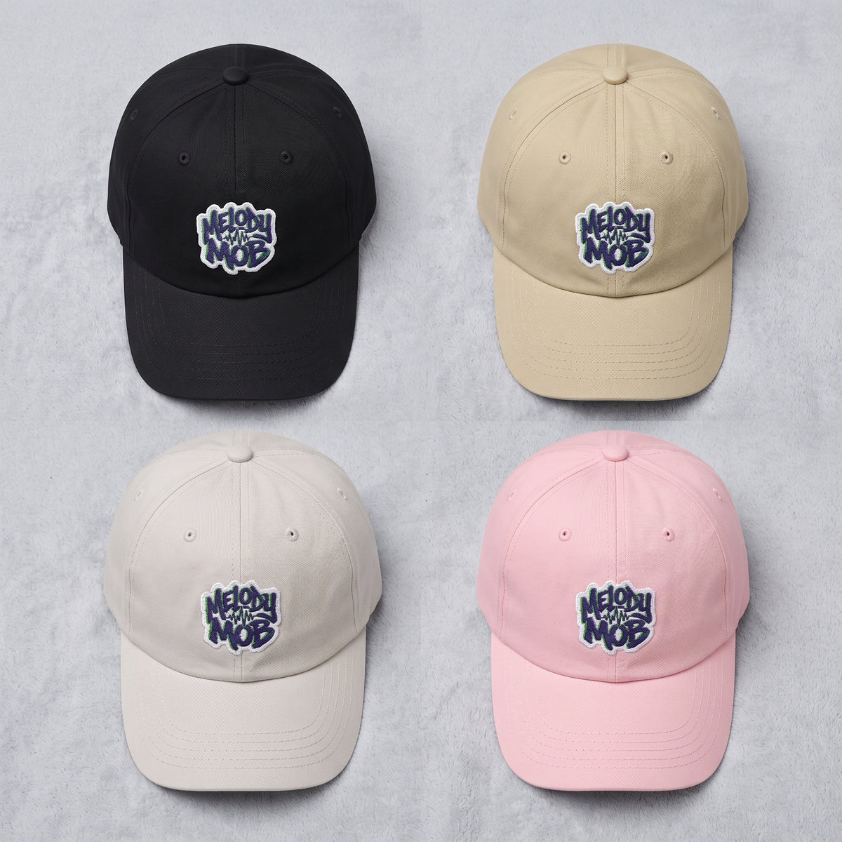 Classic Dad Cap - "Melody Mob" Embroidered Cotton Baseball Hat